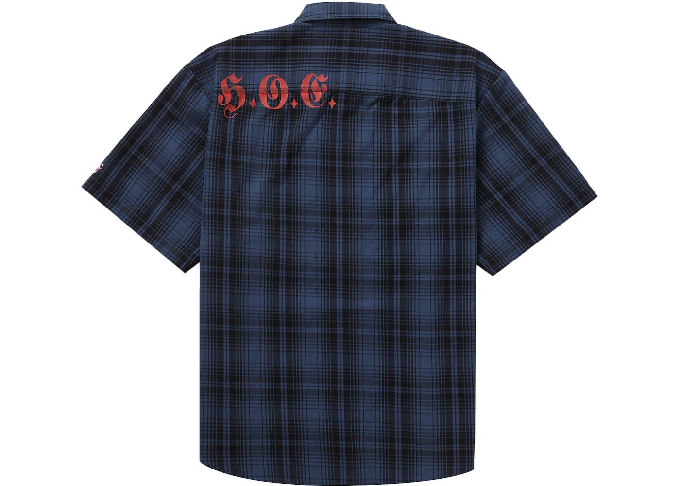 Supreme Bernadette Corporation S/S Work Shirt Navy Plaid - 2
