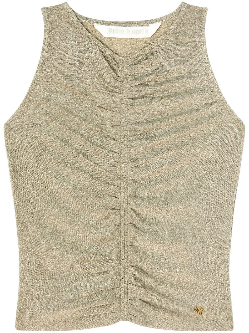ruched lurex tank top - 1