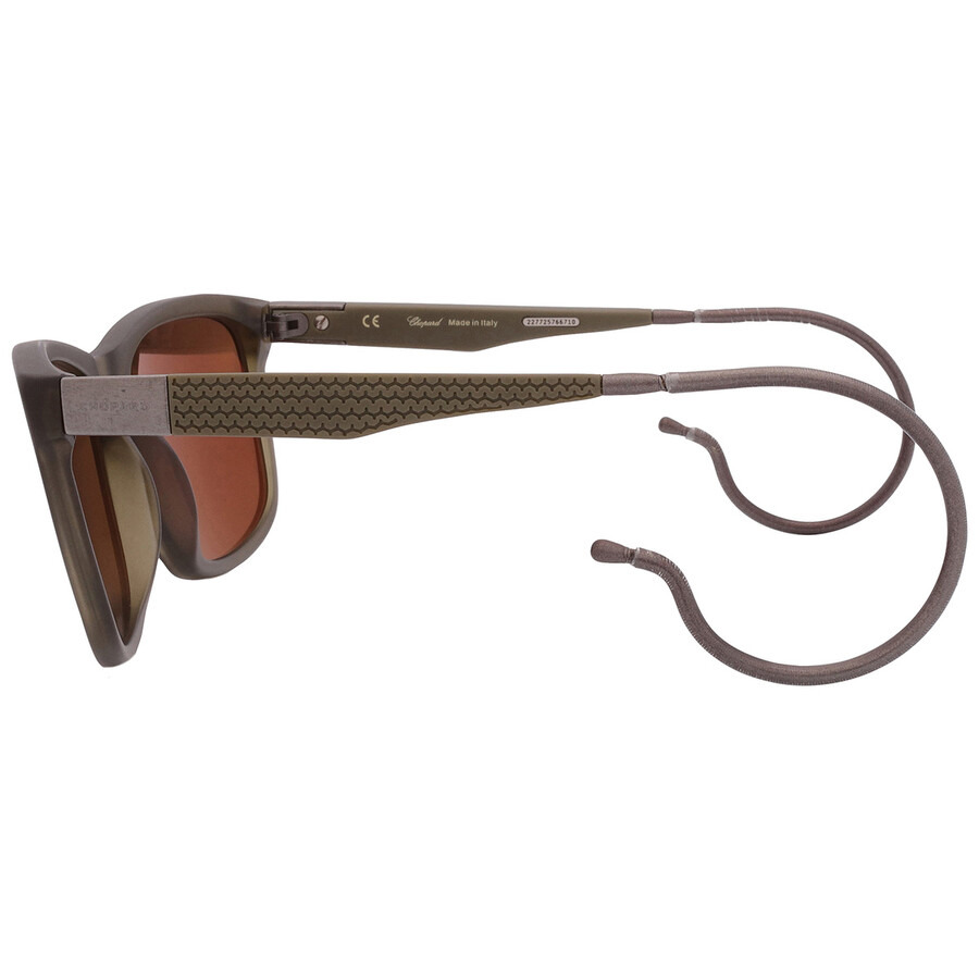 Chopard Polarized Brown Square Men's Sunglasses SCH156M 73MG 57 - 5