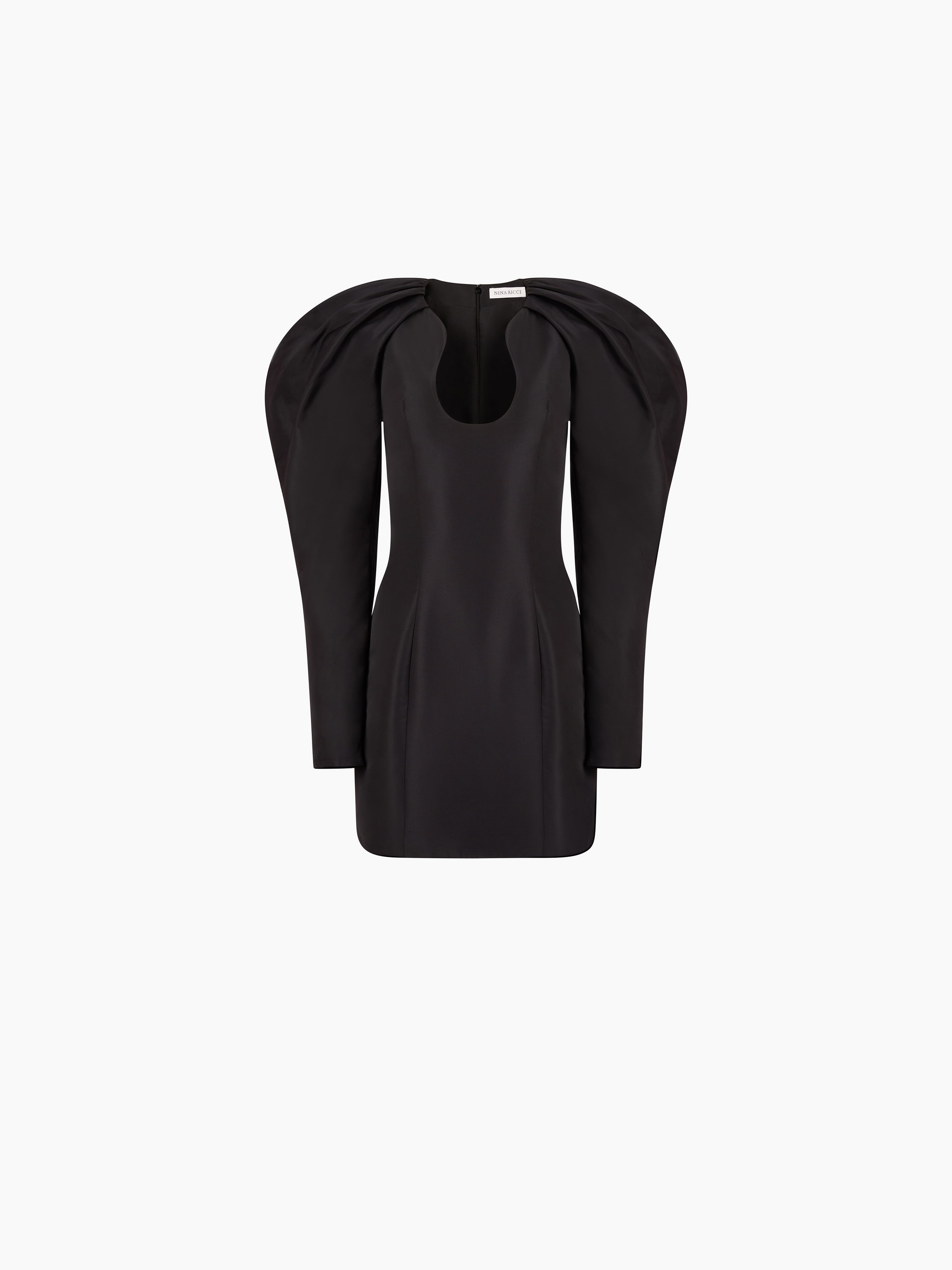 MINI DRESS WITH LONG COCOON SLEEVES - 5