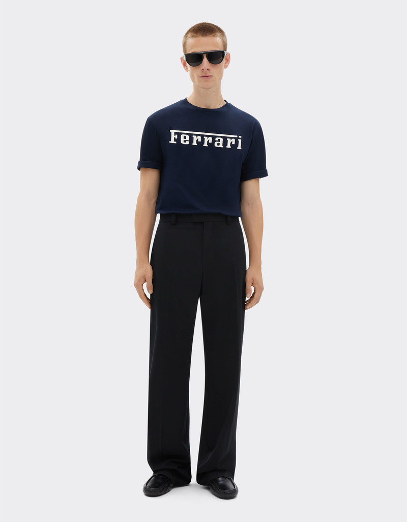 Ferrari Cotton T-shirt with Ferrari logo outlook