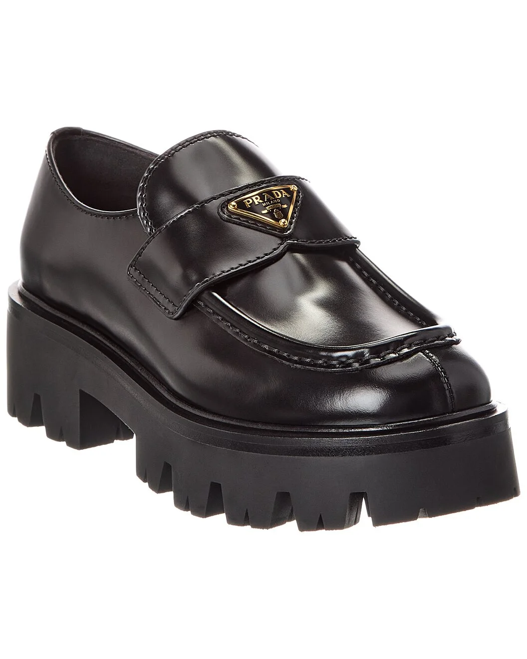 Prada Brushed Leather Loafer - 1