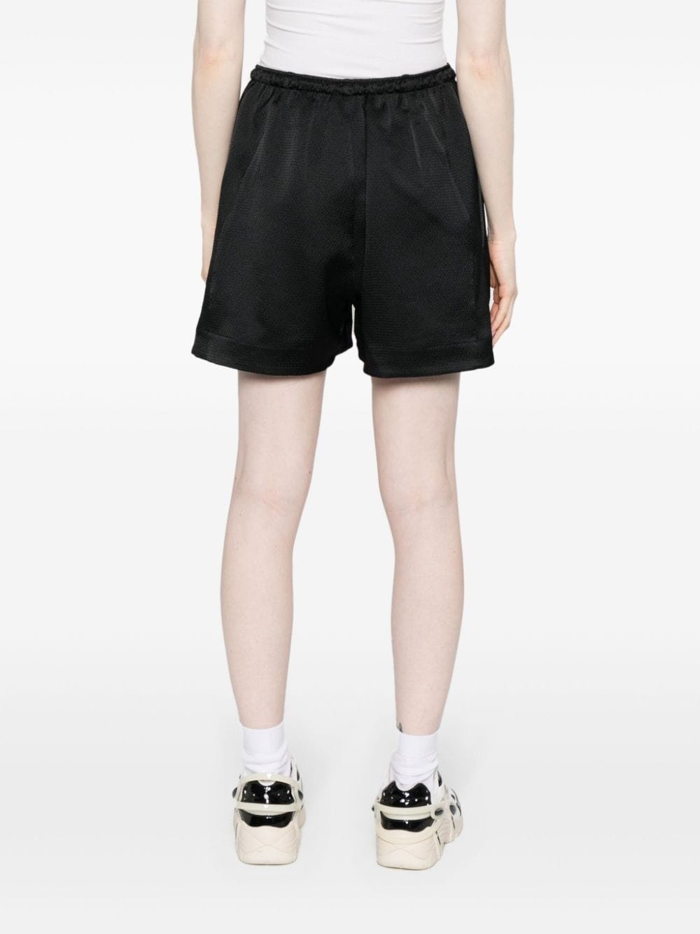 seersucker-texture track shorts - 4