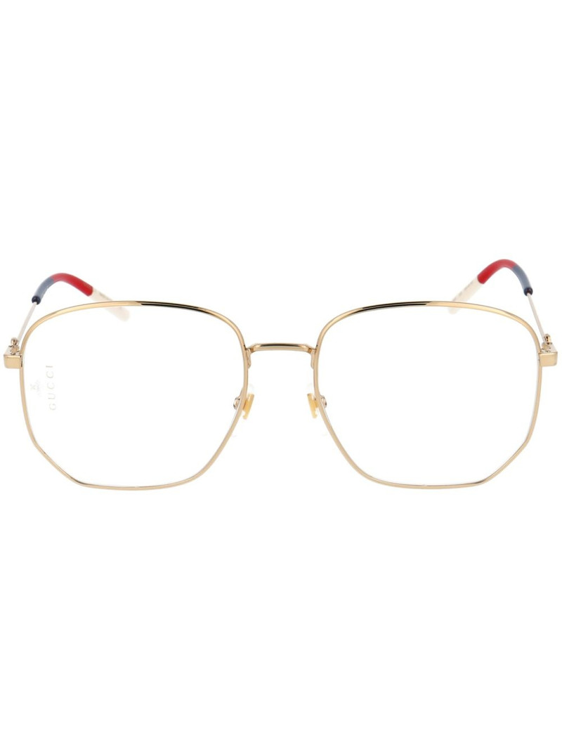 Web detail hexagonal-frame glasses 1