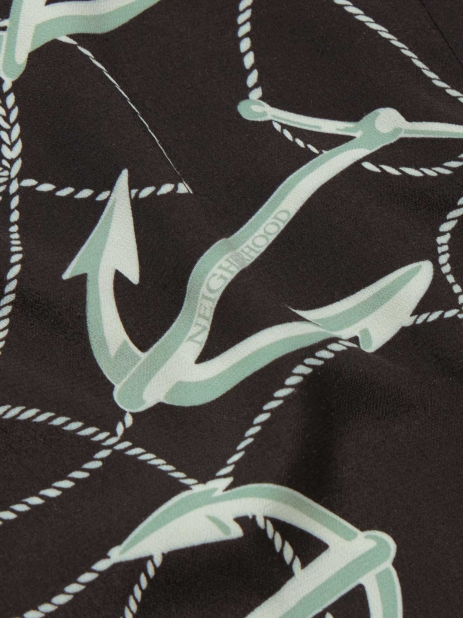 Aloha Camp-Collar Printed Crepe Shirt - 4