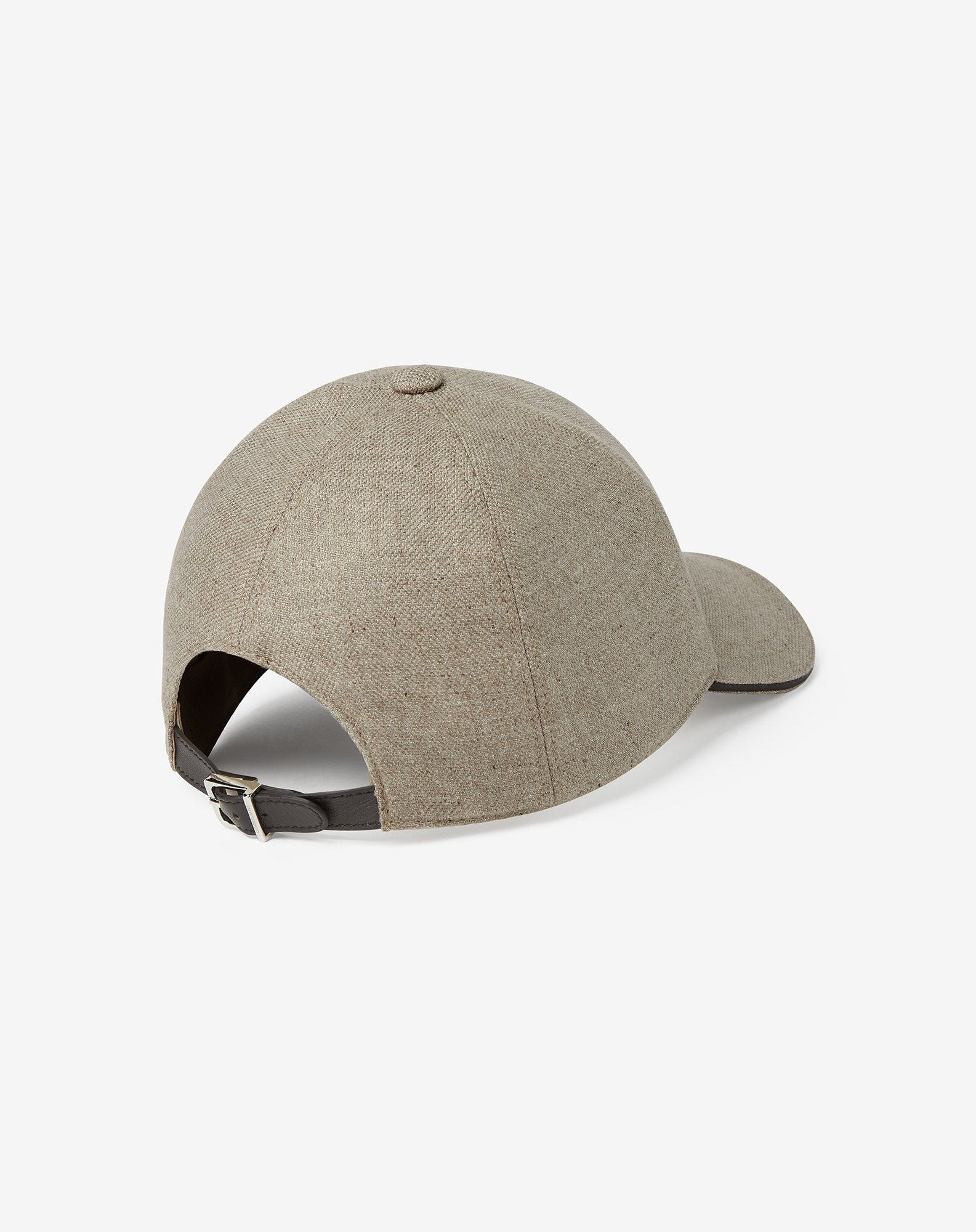 Beige silk and cashmere baseball cap - 3