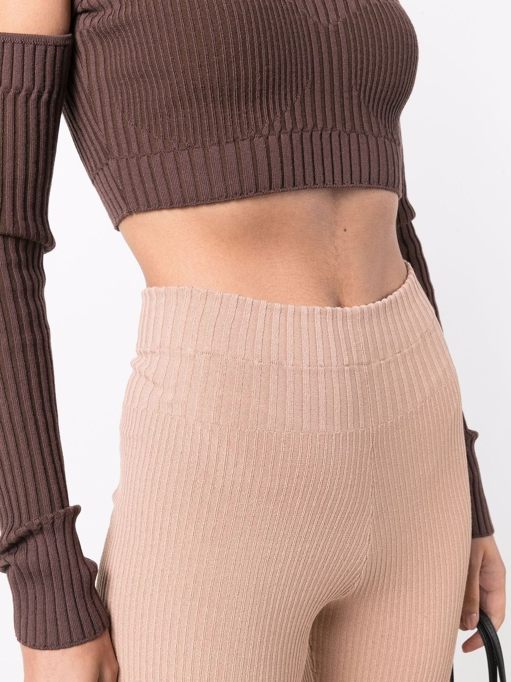 ribbed-knit cycling shorts - 5