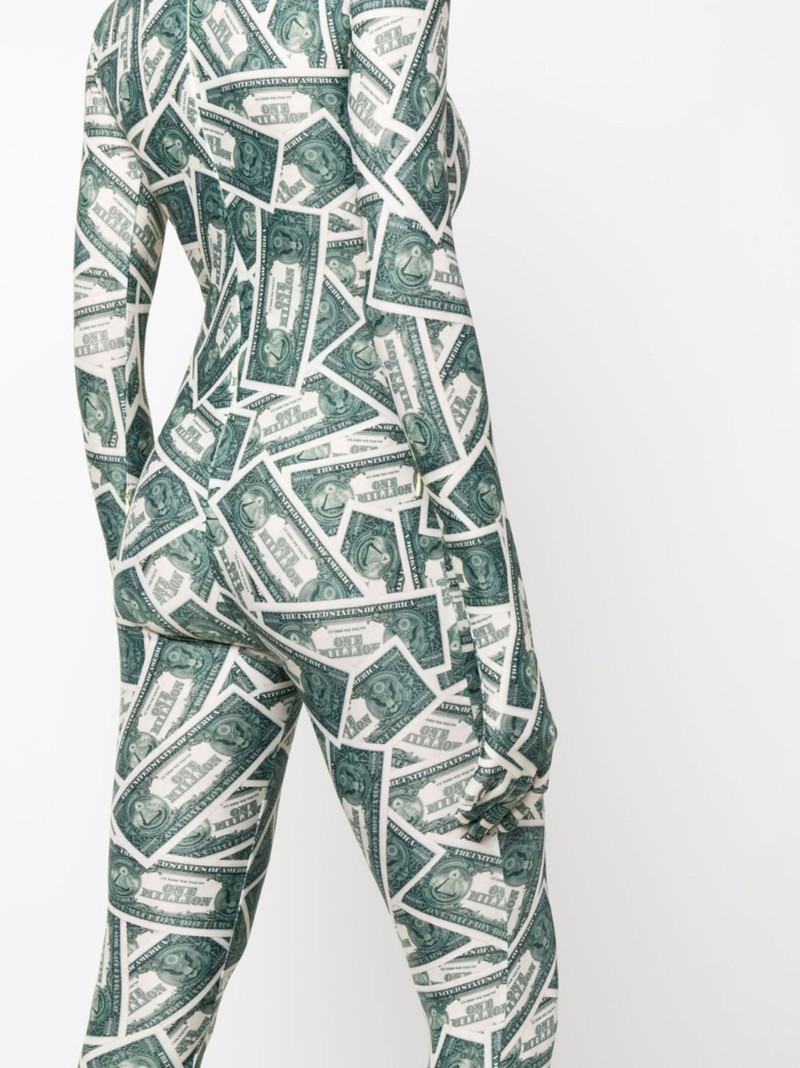 money-print full-length stretch jumpsuit 5