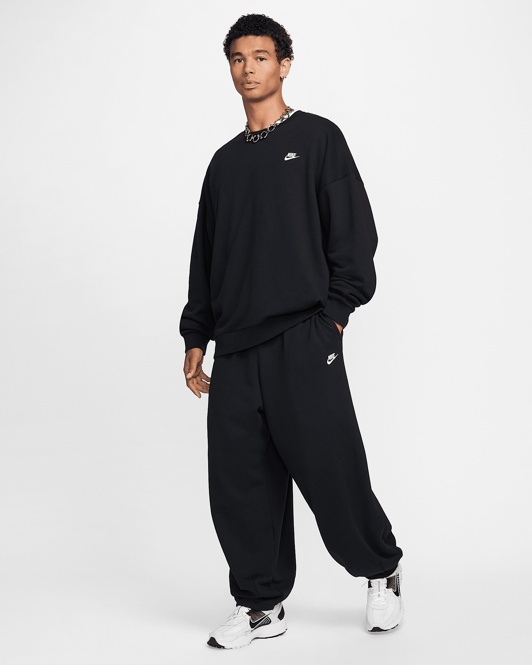 Nike Club Fleece Men's Oversized French Terry Crew - 5
