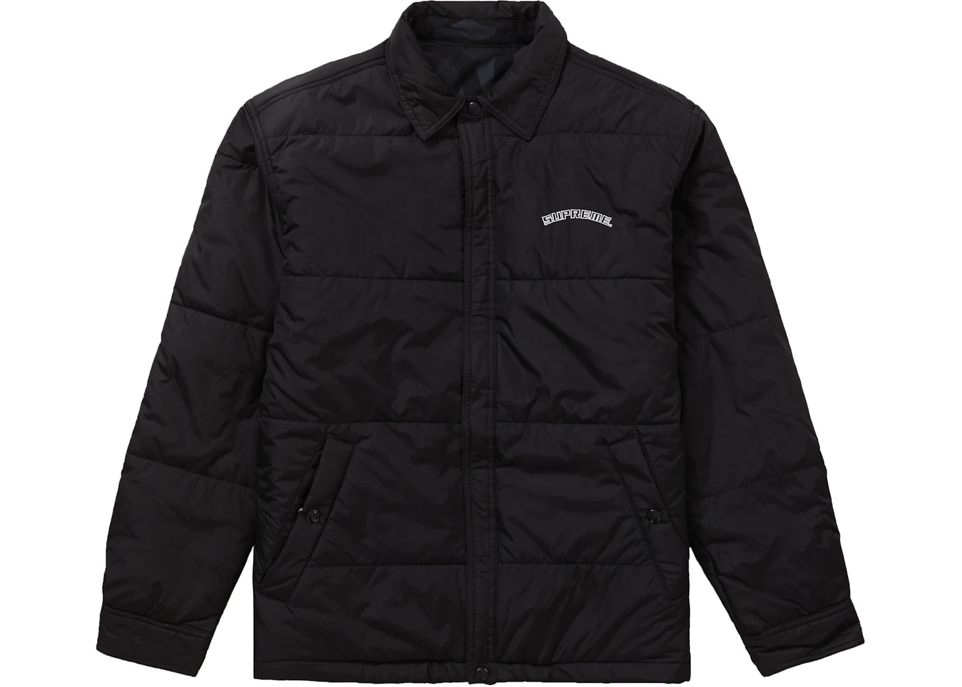 Supreme Reversible Puffy Work Jacket Black Tribal Camo - 4