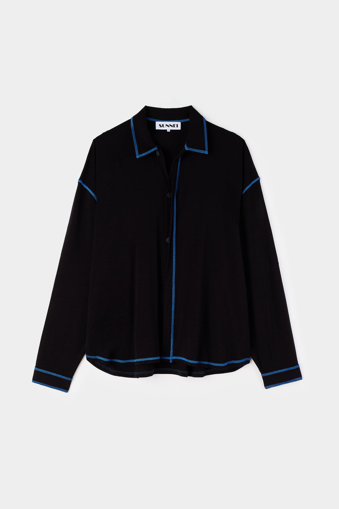 JERSEY OVER SHIRT / black - 2