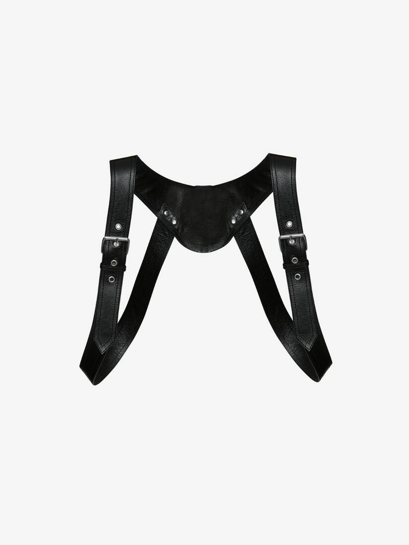 Leather Harness in Black - 1