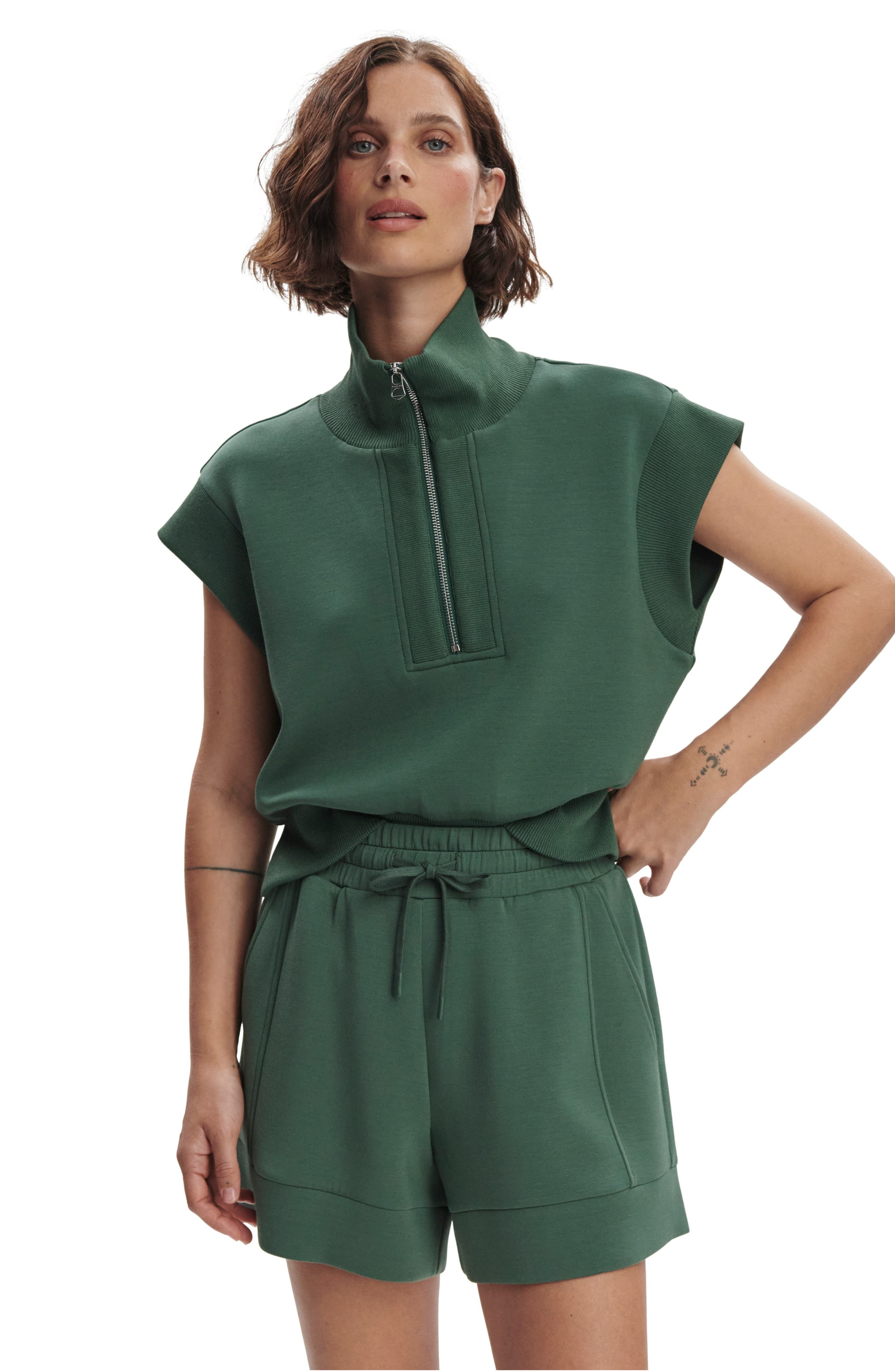 Varley Kelly Half Zip Sweatshirt in Cilantro at Nordstrom - 4