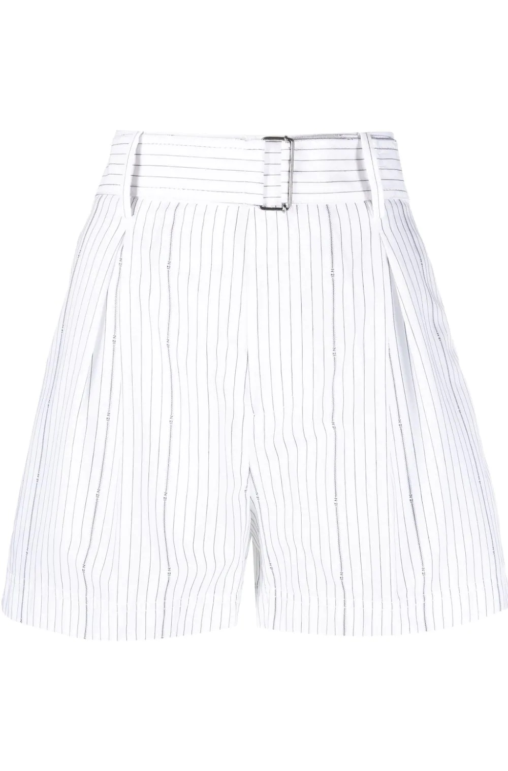 belted pleated shorts - 1