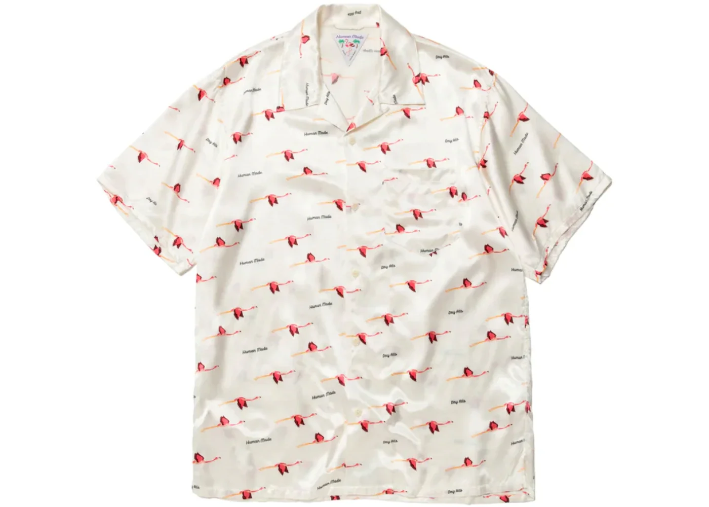 Human Made Flamingo Aloha Shirt White - 1
