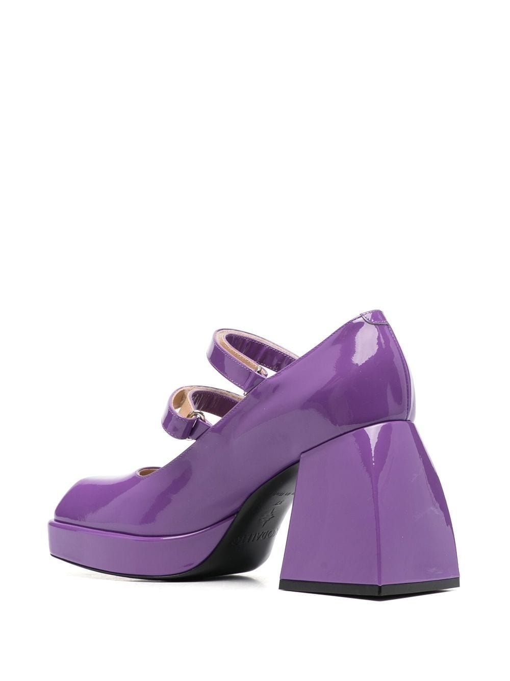 square-toe leather sandals - 3