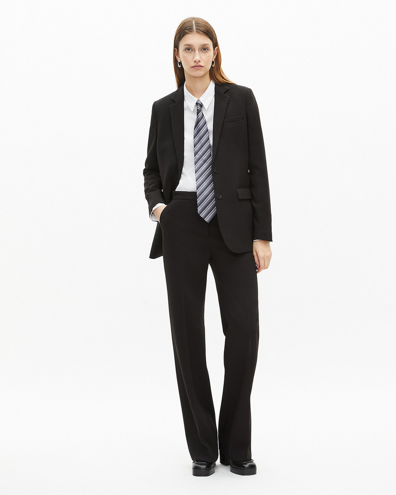 BLACK STRAIGHT-CUT SUIT JACKET 1