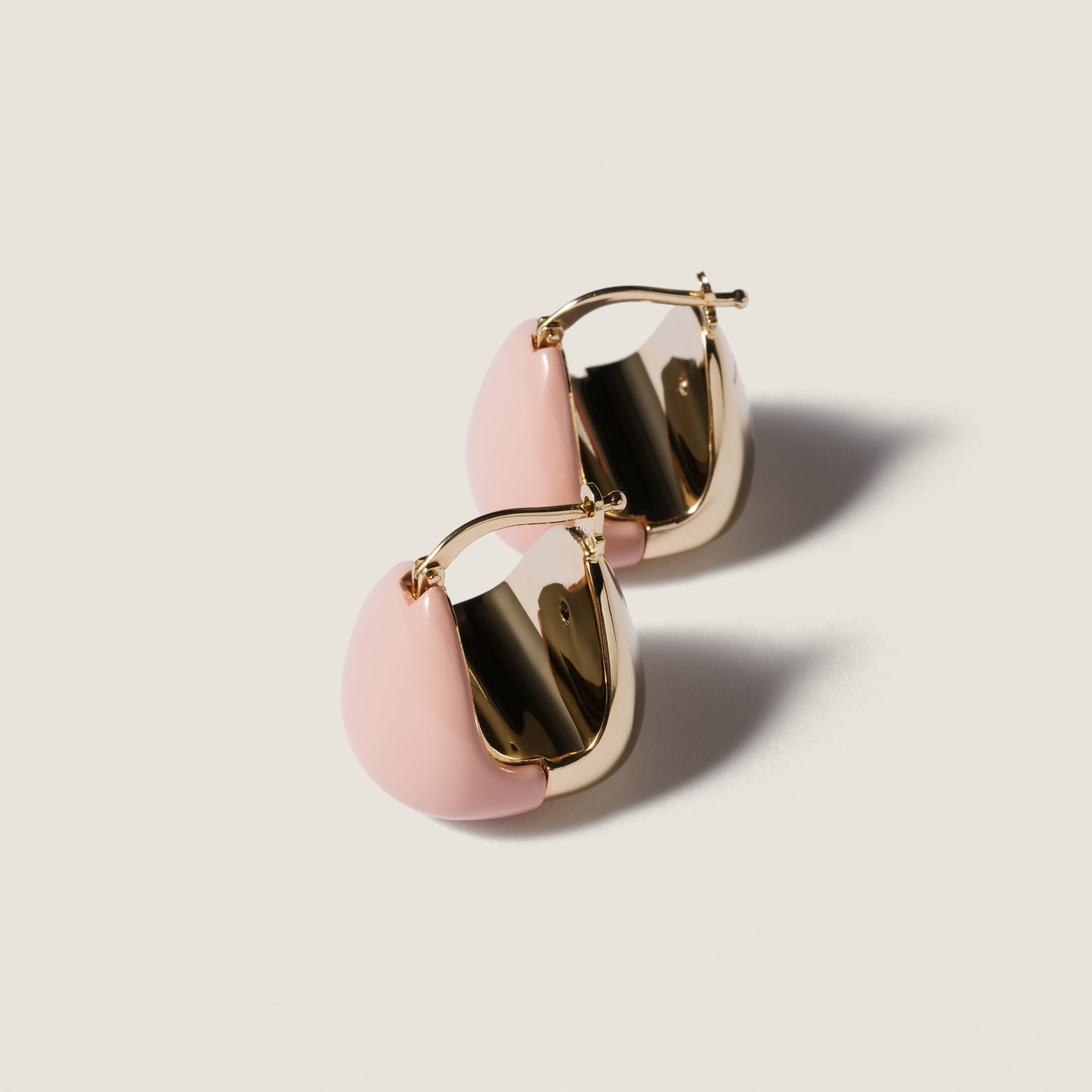 Enameled metal earrings - 2