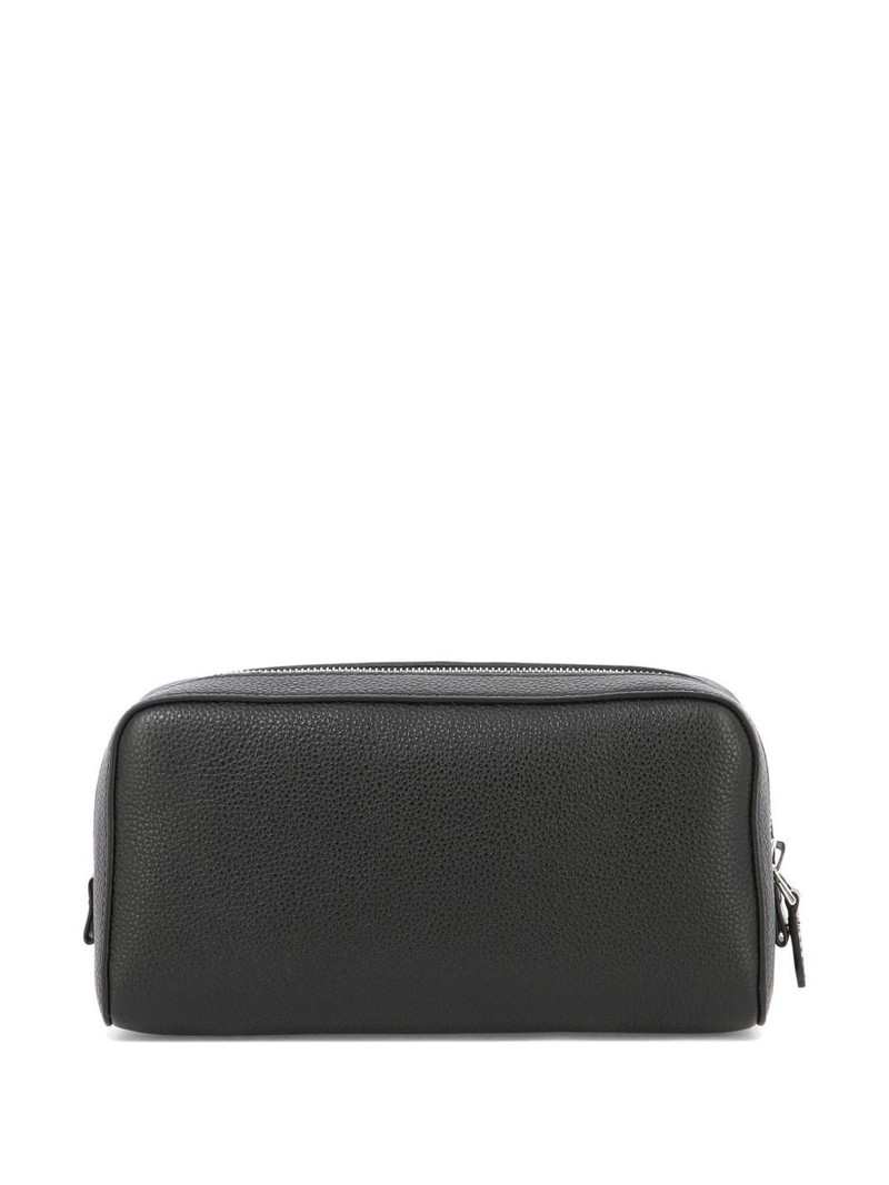 TOM FORD logo-patch leather wash bag outlook