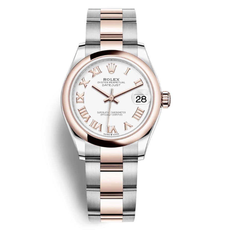 Rolex Datejust 31 White Dial Automatic Ladies Steel and 18kt Everose Gold Oyster Watch 278241WRO - 1