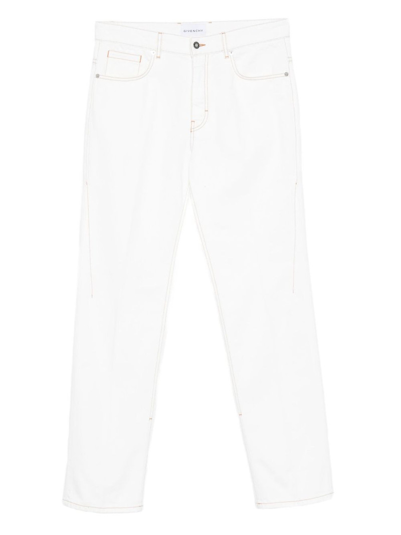 contrast-stitching jeans 1