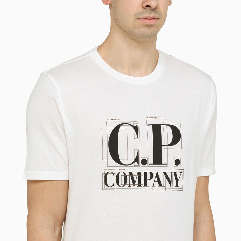 C.P. Company White T-Shirt With Logo Print On The Front Men - 4