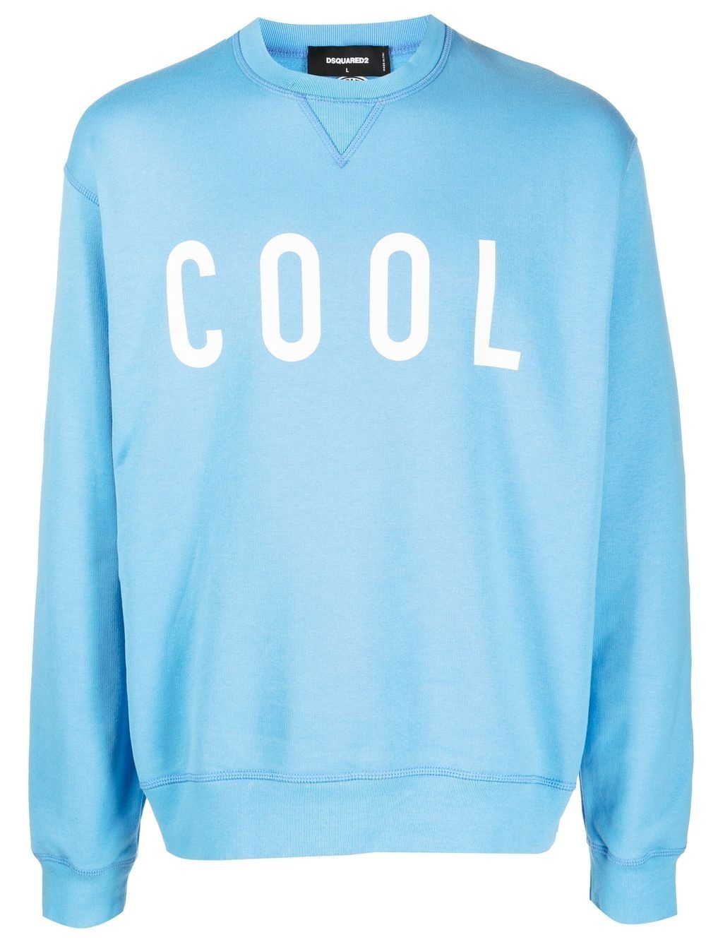 cool print round neck sweatshirt - 1