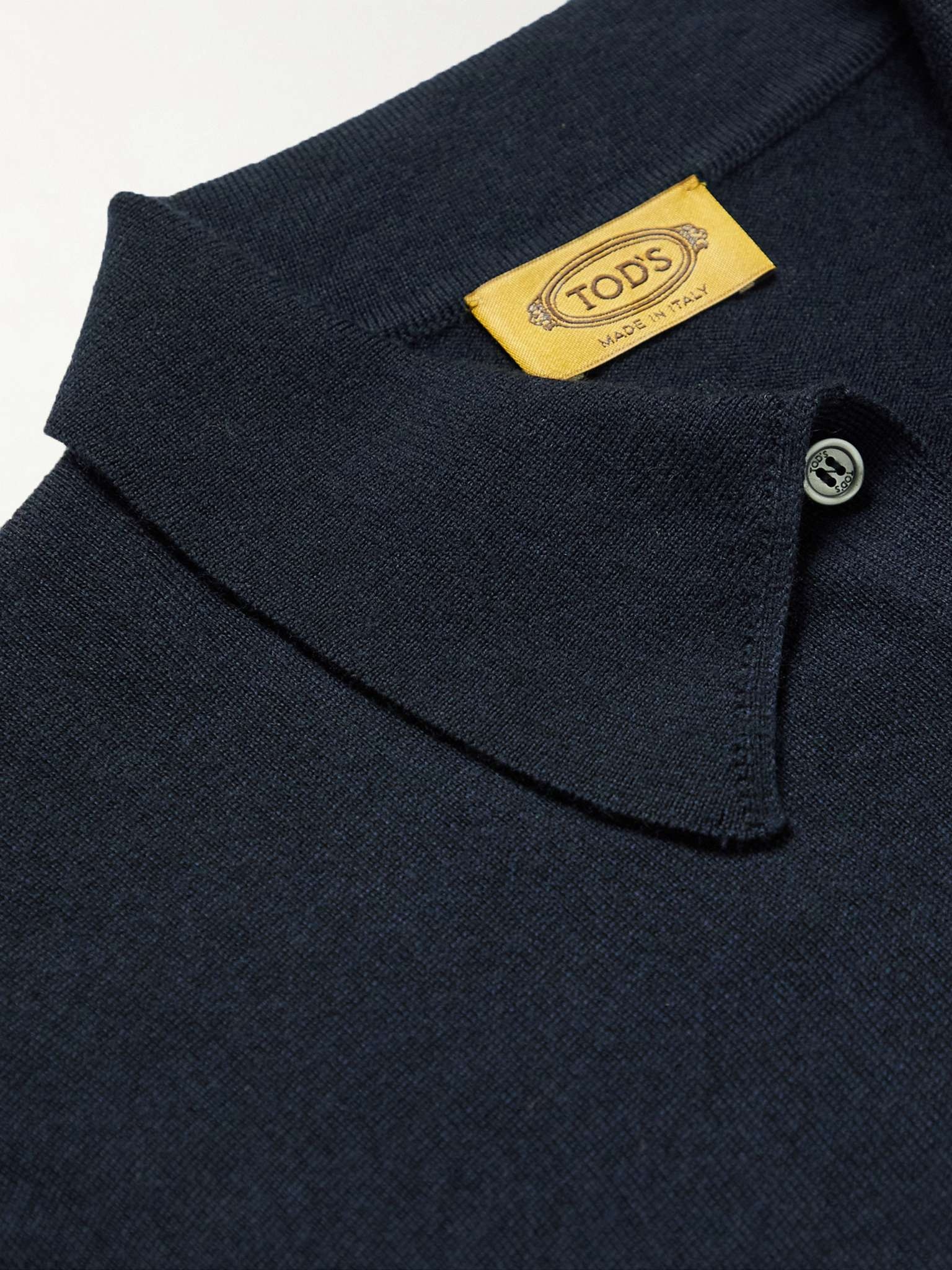 Logo-Embroidered Merino Wool Polo Shirt - 3