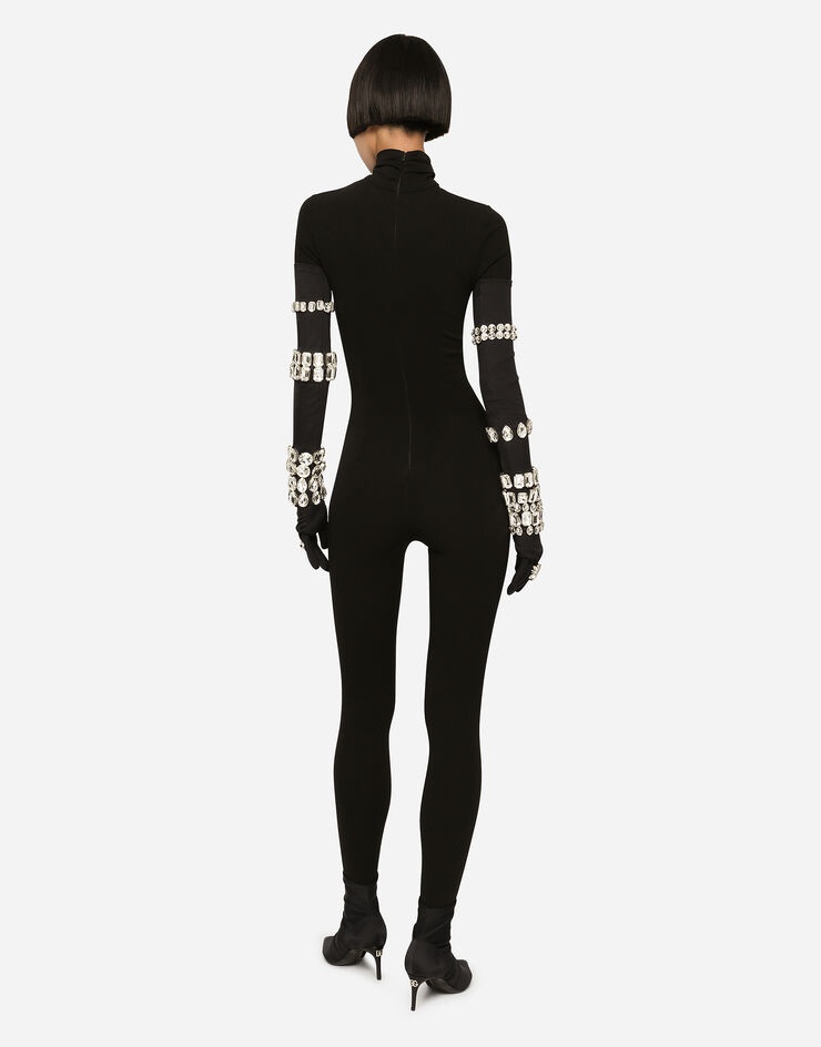 Stretch jersey Milano rib jumpsuit - 3