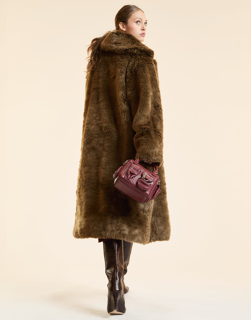 Uptown Faux Fur Trench 4