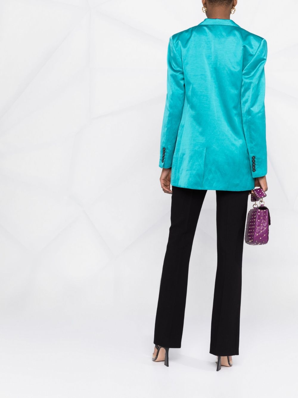 satin-finish blazer - 6