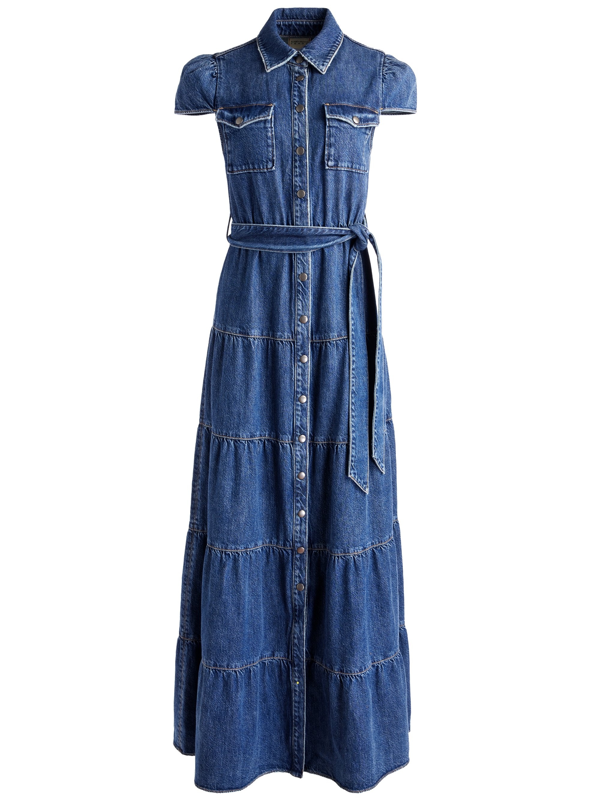 Alice + Olivia MIRANDA MAXI DENIM DRESS - CD312117500P476 | REVERSIBLE