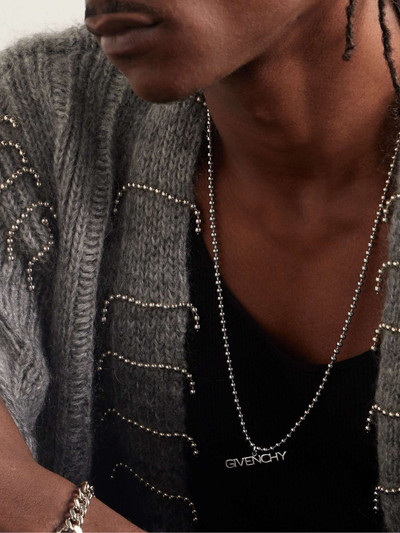 Givenchy Silver-Tone Logo Pendant Necklace outlook