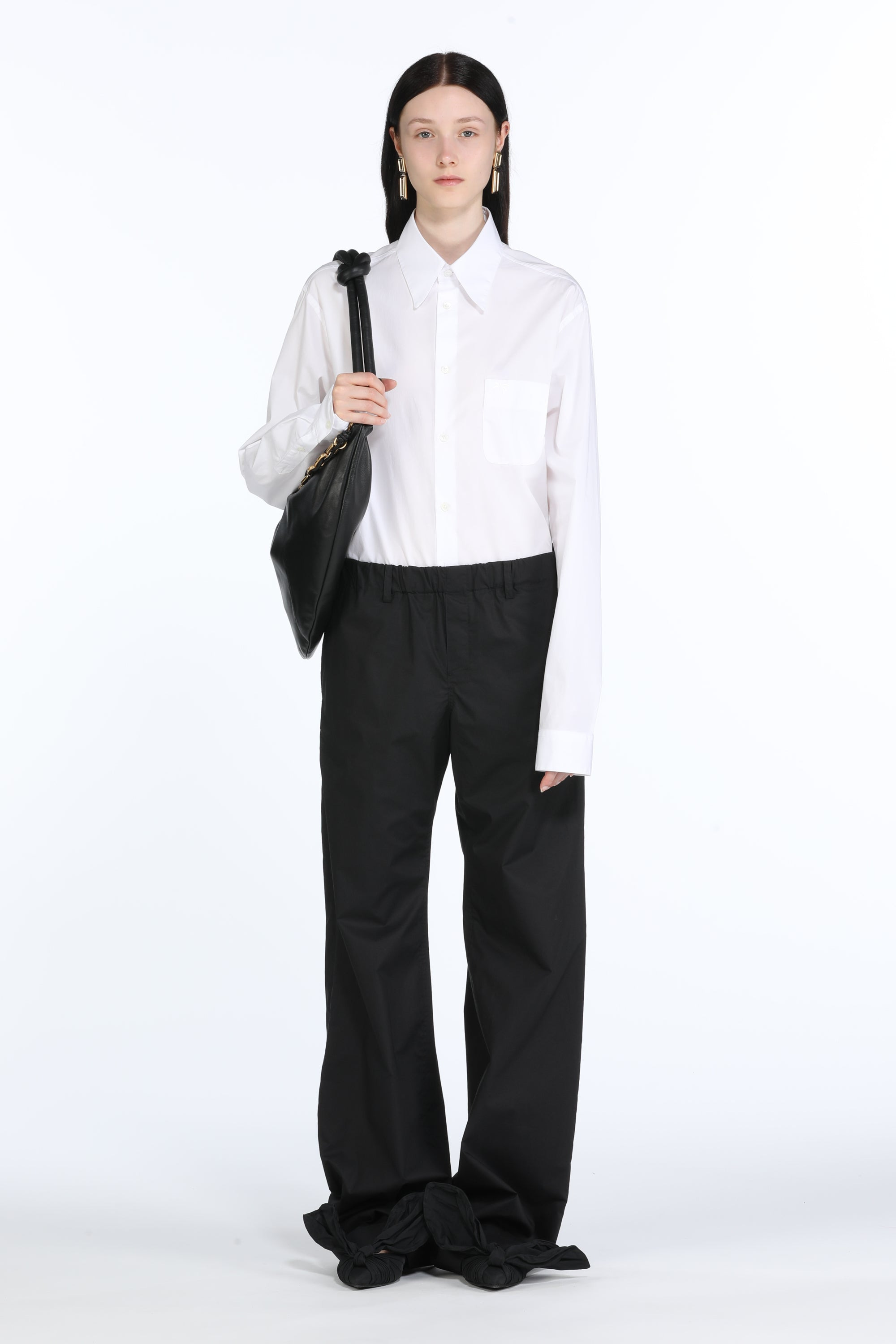 WIDE-LEG COTTON TROUSERS - 4
