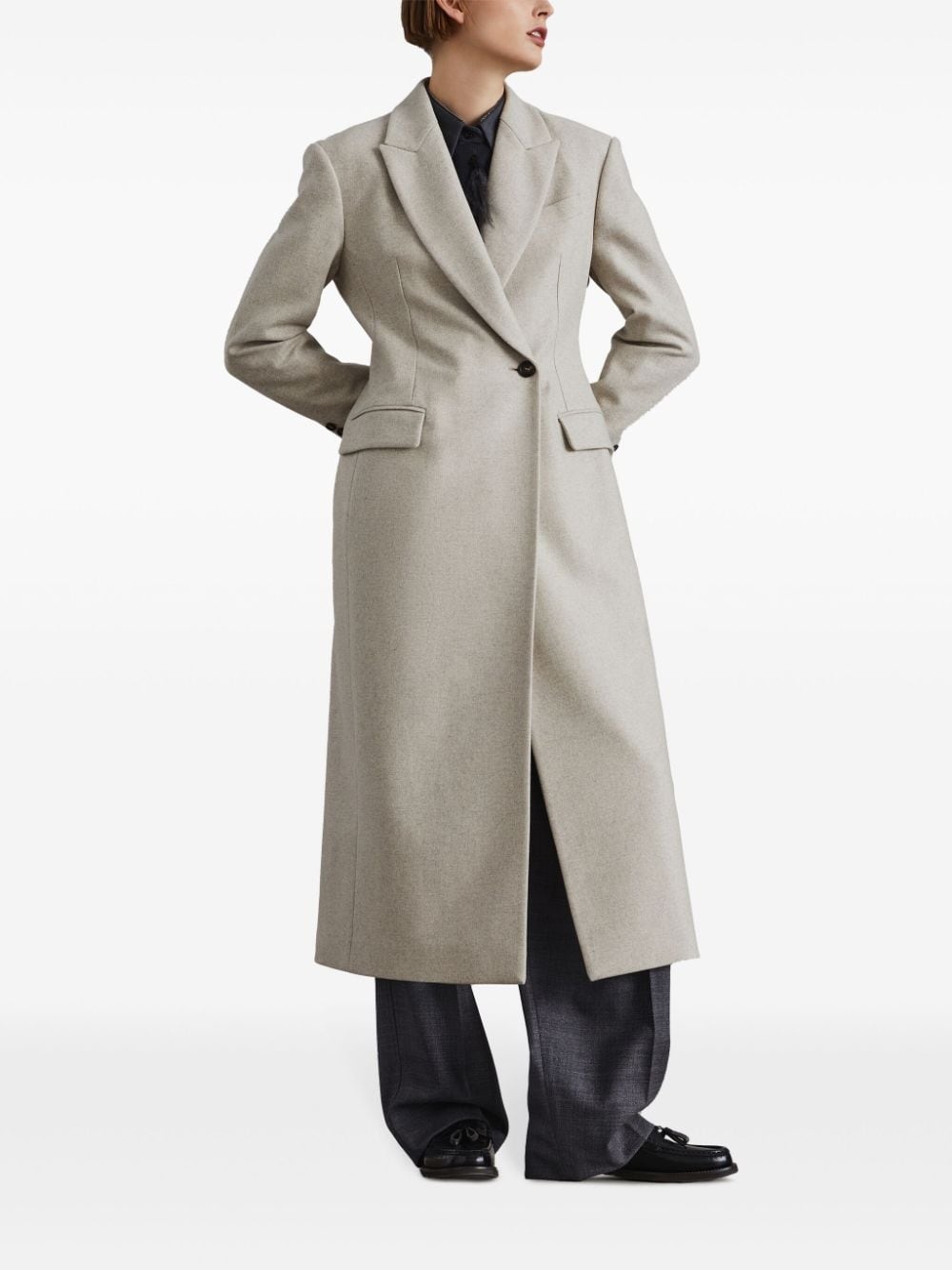 long wool coat - 3
