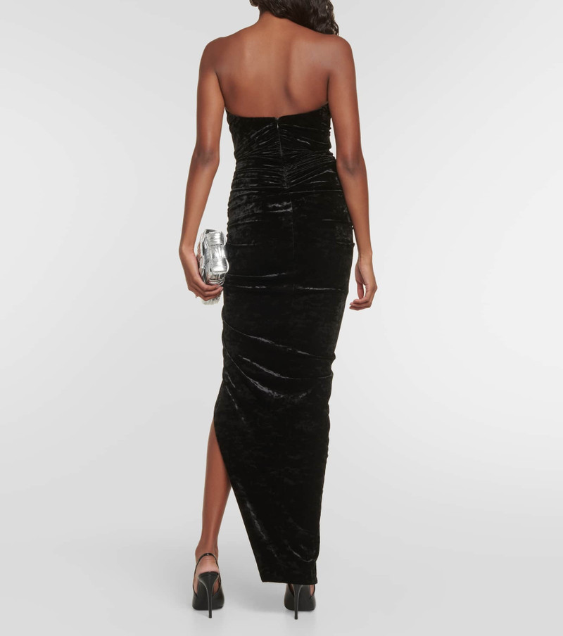 Ruched velvet gown 3
