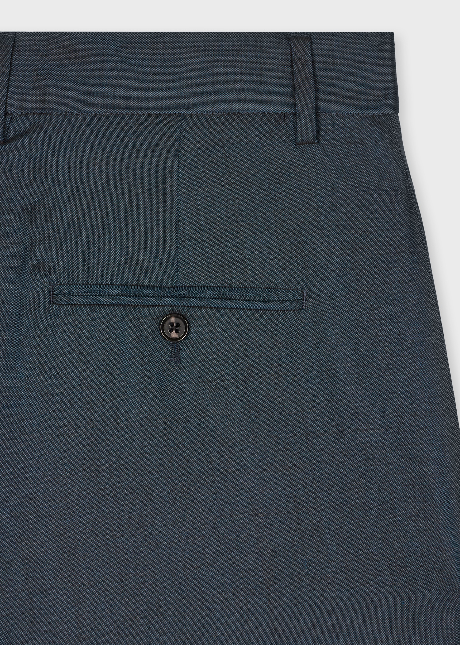 Women's Blue Tonic Wool Parallel Leg Trousers - 2
