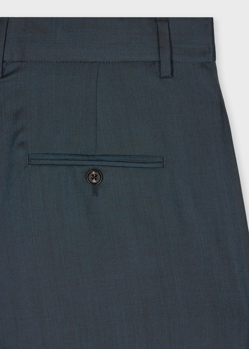 Paul Smith Women's Blue Tonic Wool Parallel Leg Trousers outlook