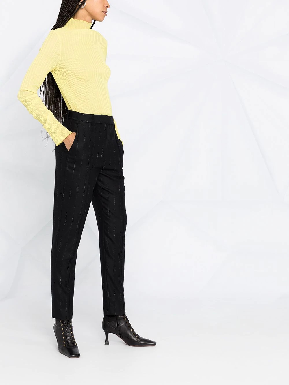 low-waist tapered trousers - 2