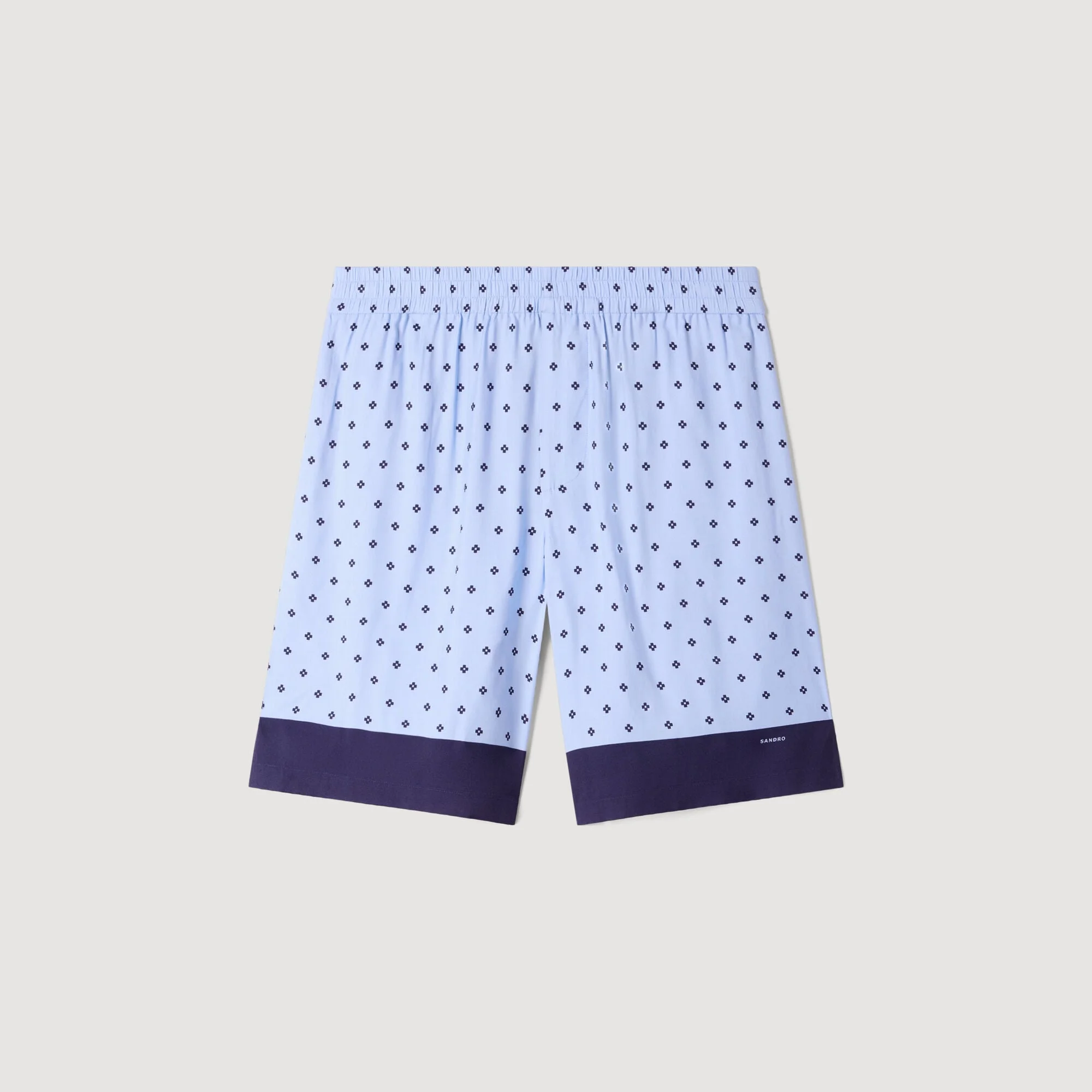 SQUARE CROSS PATTERNED SHORTS - 1