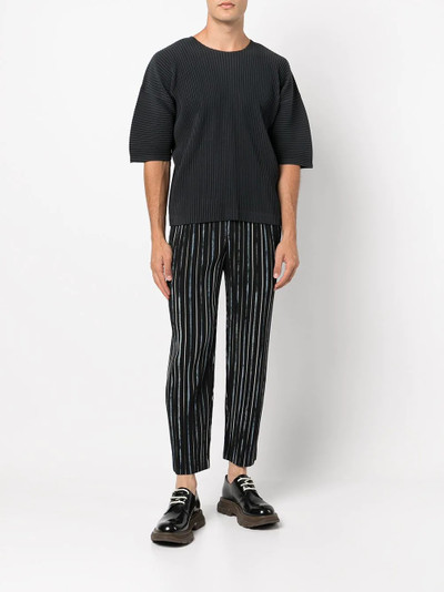 ISSEY MIYAKE plissé-detail straight trousers outlook