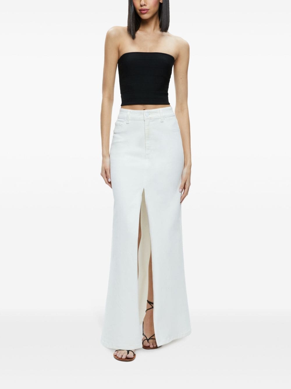 Rye A-line slit skirt - 3