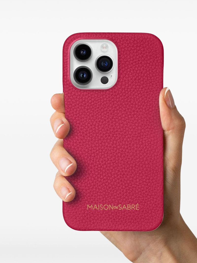 textured-leather iPhone 14 Pro phone case 4