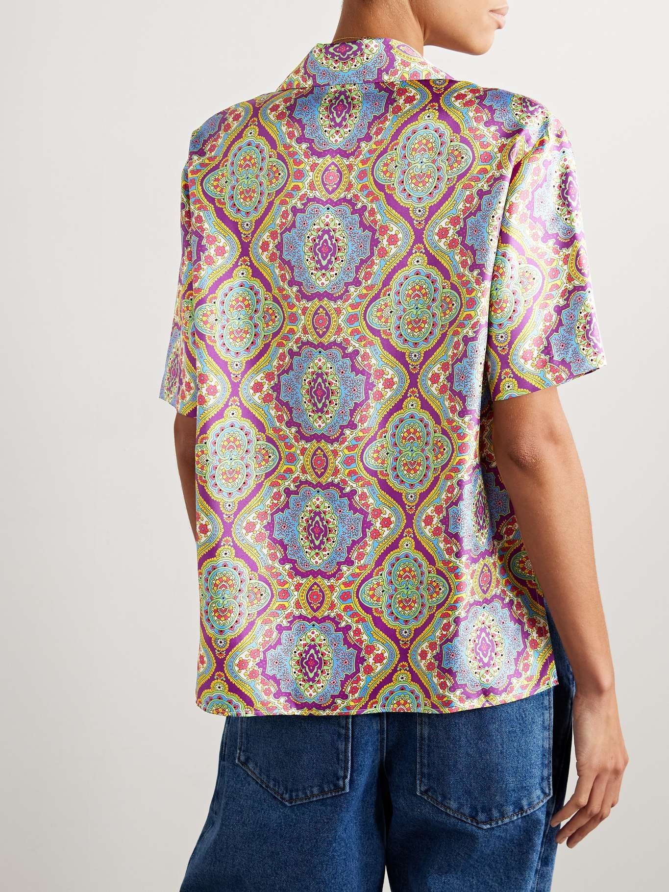 Printed silk-twill shirt - 4