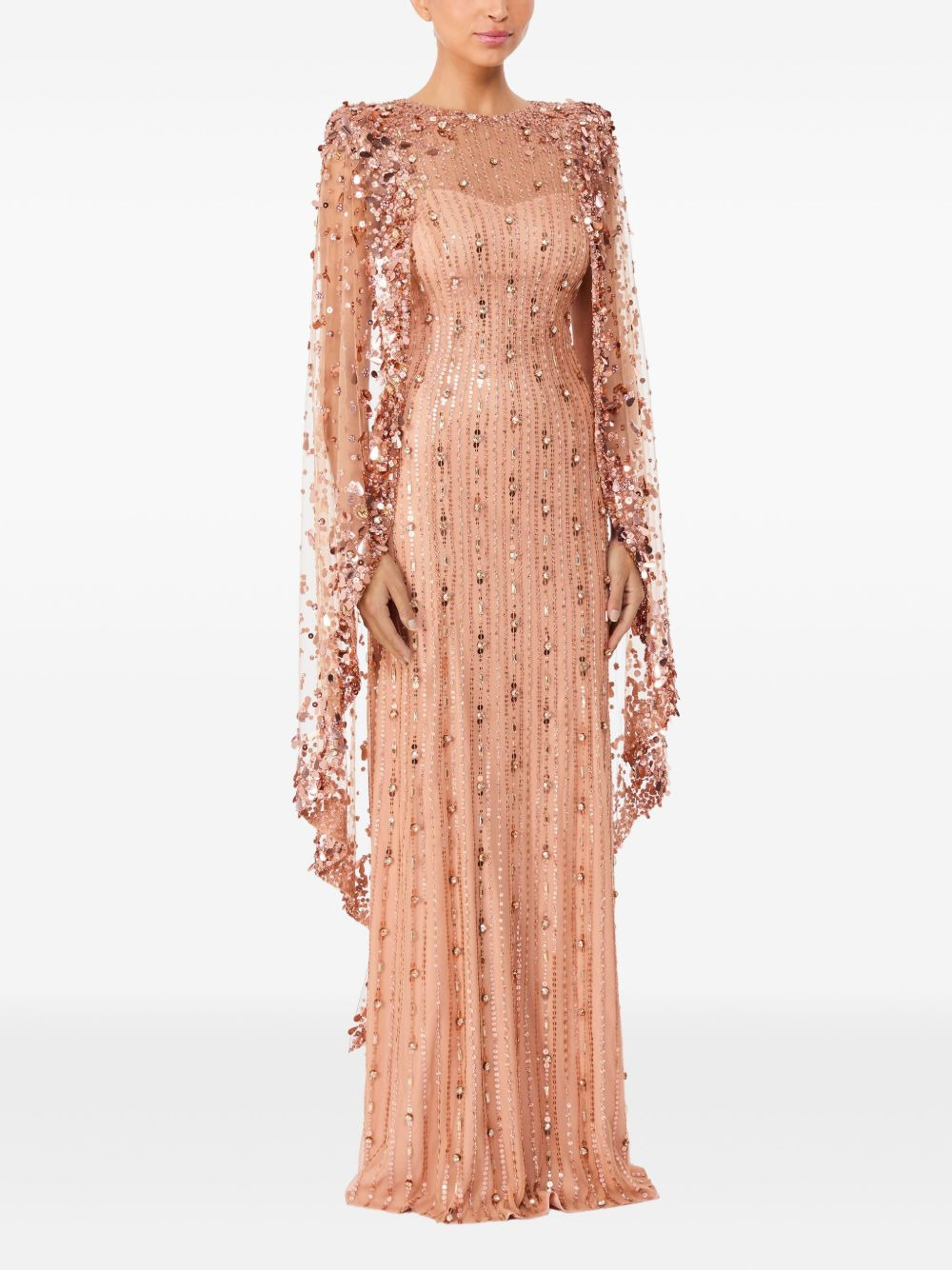 Blaize embellished cape maxi dress - 2