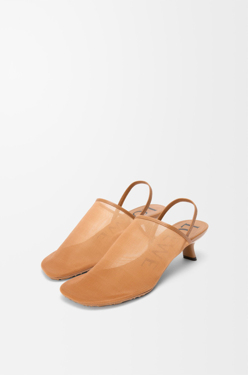 Loewe Petal slingback heel sandal in mesh outlook