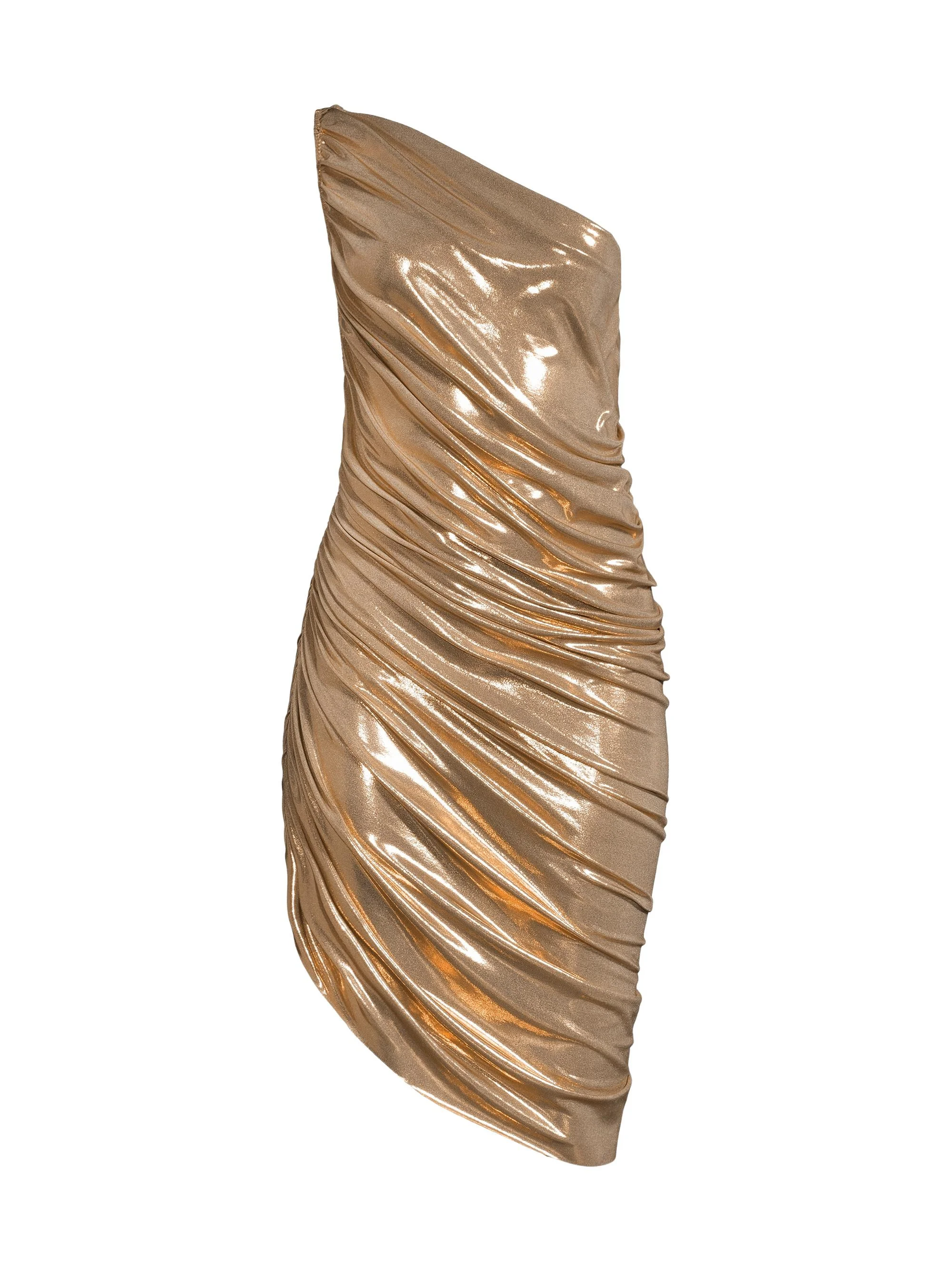 Women's Diana Metallic One-Shoulder Minidress - Gold - 1