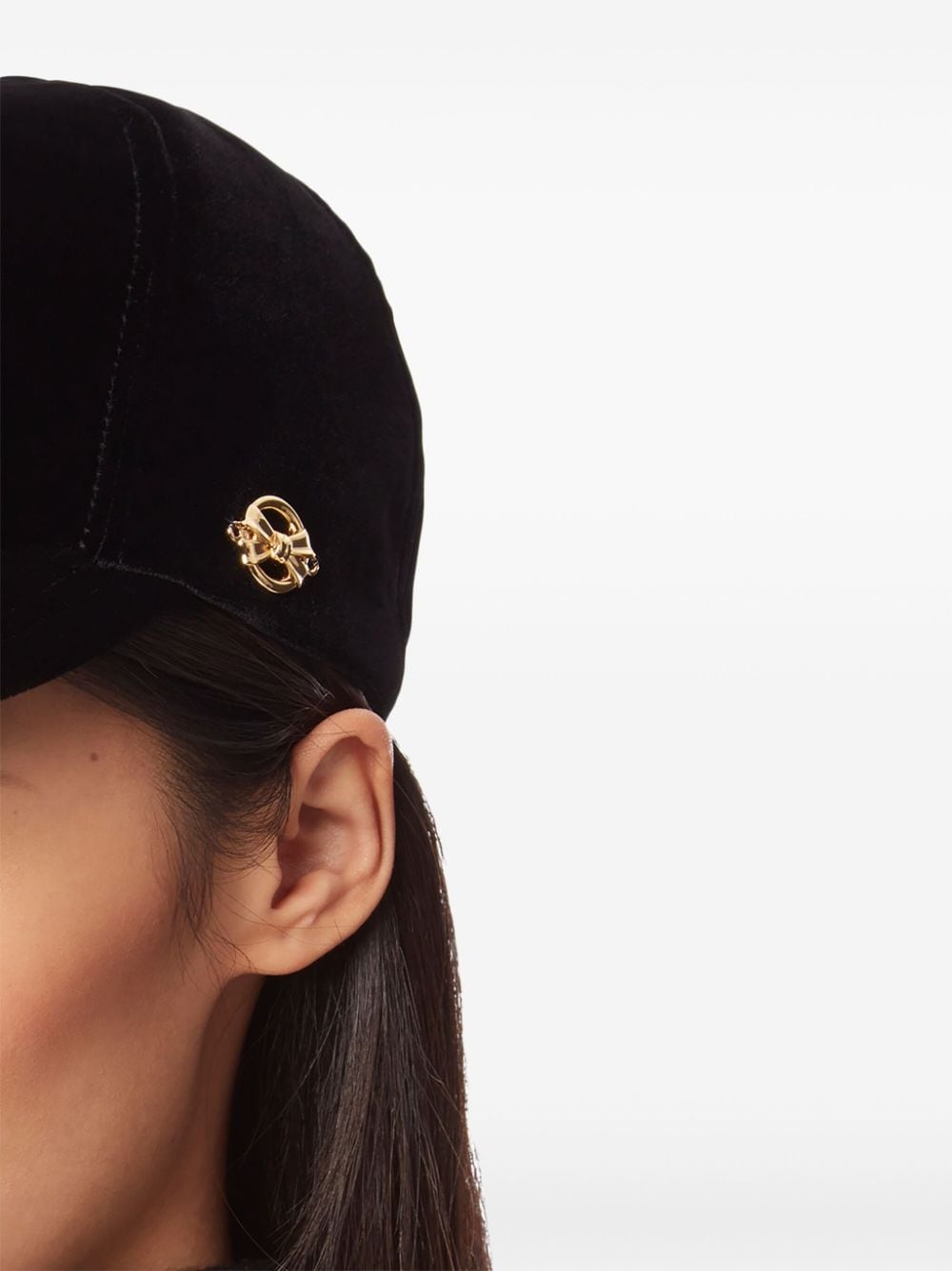 velvet baseball cap - 4
