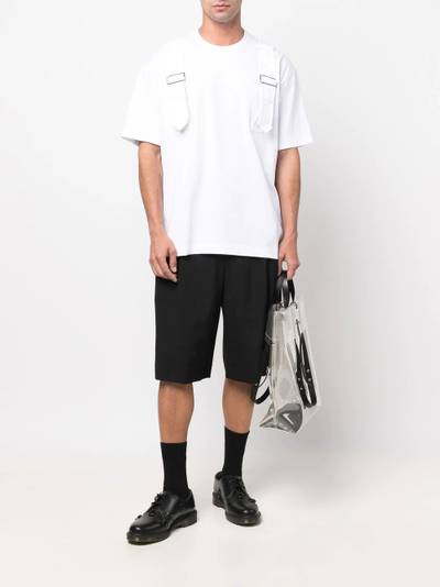 Comme des Garçons SHIRT double buckle-strap cotton T-shirt outlook