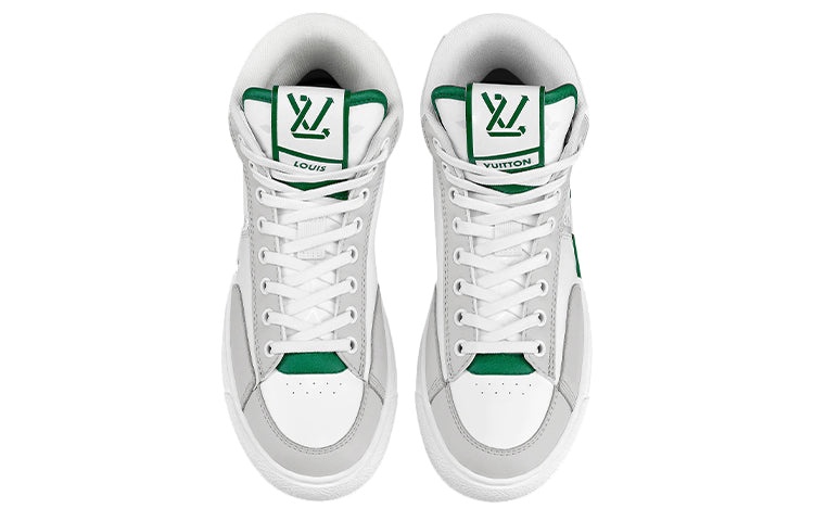 (WMNS) LOUIS VUITTON Charlie Ankle Sneakers 'Grey Green' 1A9S50 - 4